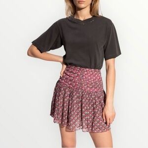 Zadig & Voltaire Javala Skull Mini Skirt Rocker Chic French Muse XS Size 2 (34)